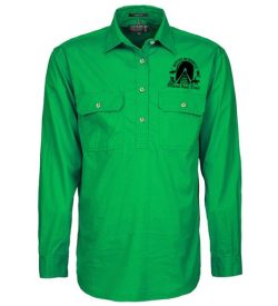 green mens work shirt