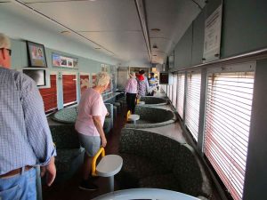 people inside rail carriage